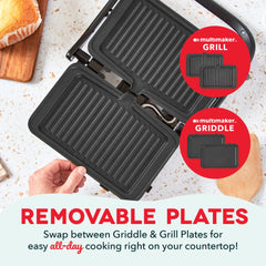 MultiMaker™ Flex Press Grill System: Grill & Griddle