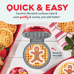 Gingerbread Man Mini Waffle Maker