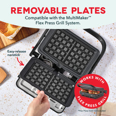 Flex Press Grill System 2pc Plate Pack Waffle