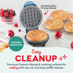 Ceramic Nonstick Snowman Mini Waffle Maker