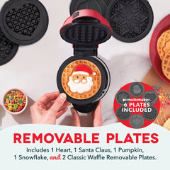 MultiMaker™ Mini System with Removable Plates: Waffle & Griddle
